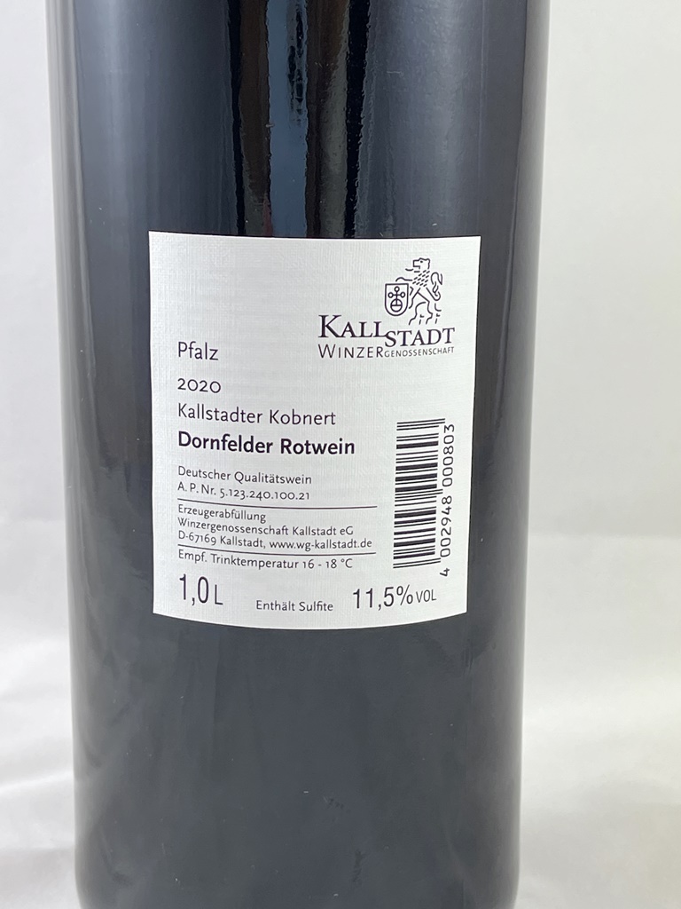6er Paket Kallstadter Kobnert Dornfelder Rotwein, halbtrocken