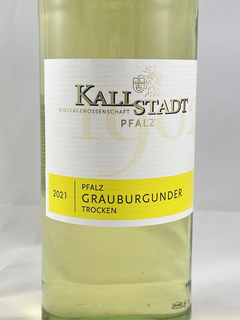 Kallstadter Kobnert Grauburgunder, trocken weich und säurearm, 6 Flaschen